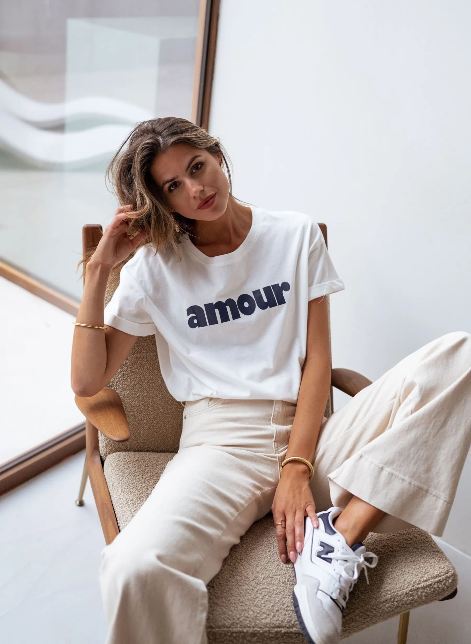 Tops & T-shirts-EASY-CLOTHES T-shirt Moor - bleuEasy Clothes Bleu
