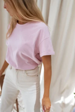 Tops & T-shirts-EASY-CLOTHES T-shirt Robby - roseEasy Clothes Rose