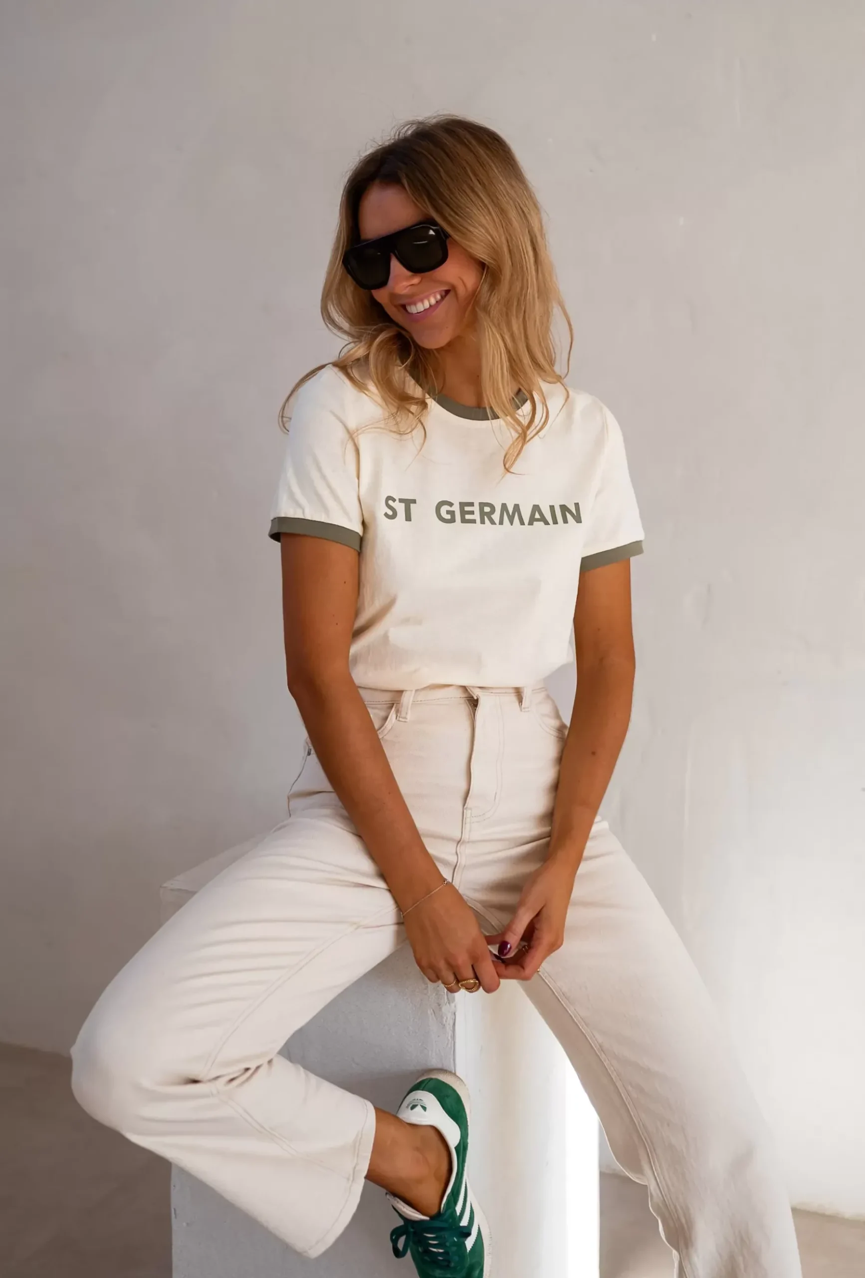 Tops & T-shirts-EASY-CLOTHES T-shirt Saint Germain - Beige & KakiEasy Clothes Beige et kaki